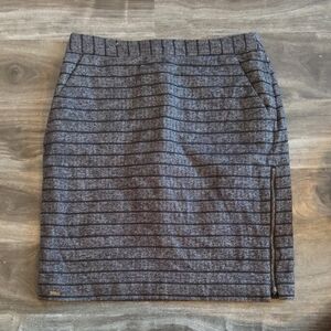 Hatley Charcoal Striped Pencil Skirt